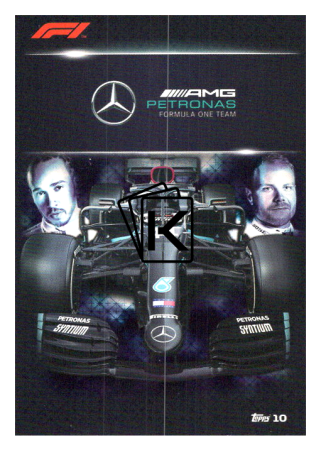 2020 Topps Formule 1Turbo Attax 10 Team Card Mercedes-AMG Petronas F1 Team