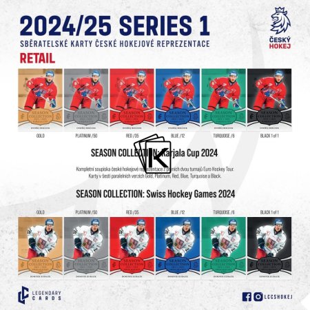 2024 25 Legendary Cards Český Hokej - Series 1 Retail Box