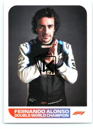 samolepka 2021 Topps Formule 1 Portrait 119 Fernando Alonso Alpine (Double world champion)