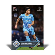 Fotbalová kartička Topps Now 2021-22 UCL 125 CJ Egan-Riley Manchester City