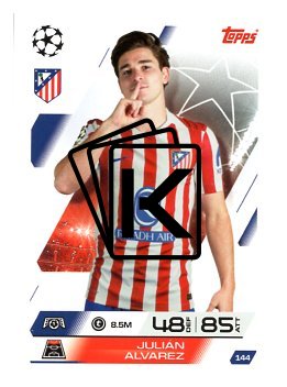 fotbalová kartička 2025-26 Topps Match Attax UCC 144 Julián Alvarez (Atlético de Madrid)