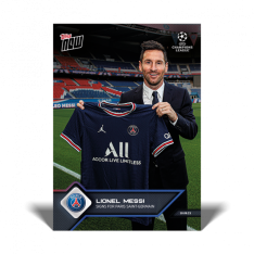 Fotbalová kartička Topps Now 2021-22 UCL 12 Lionel Messi PSG