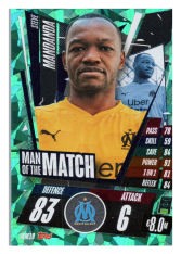fotbalová kartička Topps Match Attax Champions League 2020-21 Man of the Match MM19 Steve Mandanda - Olympique de Marseille