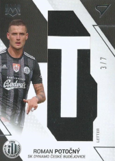 2022-23 SportZoo Fortuna Liga Unique Mark UM-RP Roman Potočný Letter T 3/7 SK Dynamo České Budějovice