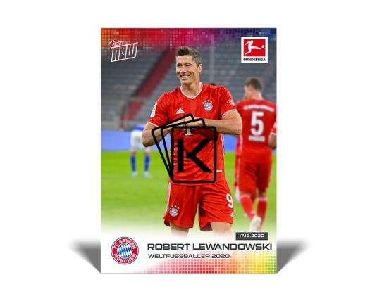 Fotbalová kartička Topps Now Bundesliga 69 Robert Lewandowski FC Bayern Munchen