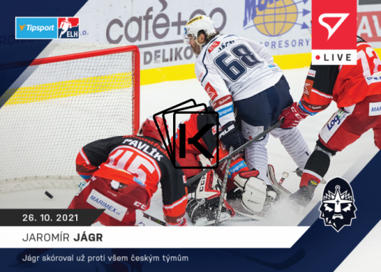 Hokejová kartička SportZoo 2021-22 Live L-032 Jaromír Jágr HC Rytíři Kladno