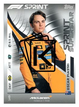 2025 Topps Turbo Attax F1  McLaren Sprint Superstars  149 Oscar Piastri