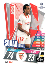 fotbalová kartička 2020-21 Topps Match Attax Champions League Extra Squad Update SU47 Jules Koundé Sevilla FC