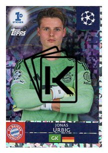 2025-26 Topps Champions League  Parallels Chrome 292 Jonas Urbig (FC Bayern München)
