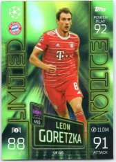 Fotbalová kartička 2022-23 Topps Match Attax UCL Limited Edition Green Leon Goretzka FC Bayern Munchen
