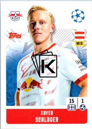 2024-25 Topps Champions League 313 Xavier Schlager (RB Leipzig)