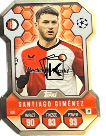 fotbalová kartička 2024-25 Topps Match Attax UEFA Club Competitions Topps Chrome Pro Elite SH13 Santiago Giménez
