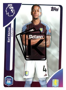 fotbalová kartička 2025-26 Topps  Premier League 22 Ezri Konsa (Aston Villa)