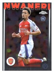 fotbalová kartička 2024-25 Topps Chrome 158 Ethan Nwaneri, Arsenal FC RC