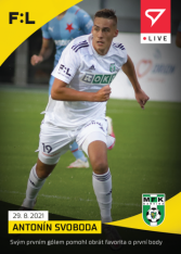 fotbalová kartička SportZoo 2021-22 Live L-025 Antonín Svoboda MFK Karviná