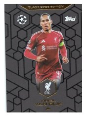 fotbalová kartička 2025-26 Topps Match Attax UCC Black Edge Edition BE1 Virgil van Dijk (Liverpool)