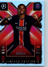 Fotbalová kartička 2024-25 Topps Match Attax EXTRA UEFA Club Competitions Limited Edition LE 15.  Bradley Barcola (Paris Saint-Germain)