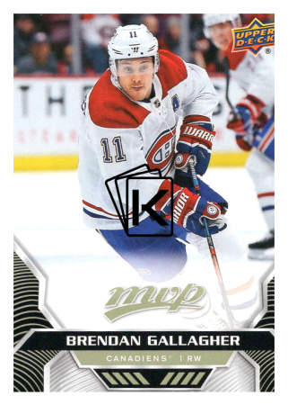 2020-21 UD MVP 147 Brendan Gallagher - Montreal Canadiens