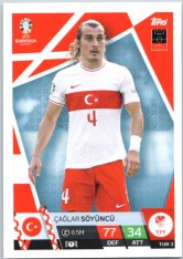 fotbalová karta Topps Match Attax EURO 2024 TUR3 Çağlar Söyüncü (Turkey)