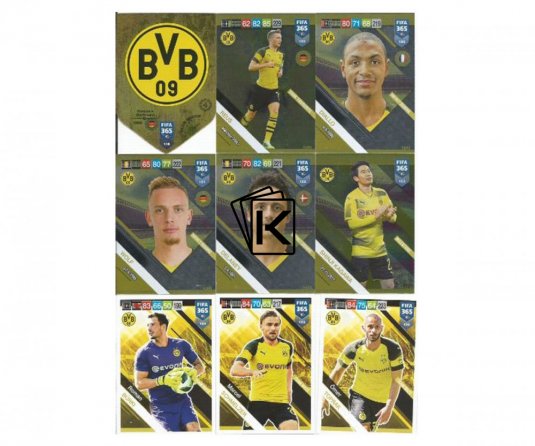 Týmový Set Fotbalových kartiček Panini FIFA 365 – 2019 Borussia Dortmund (118-135)