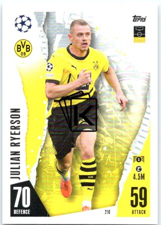 Fotbalová kartička 2023-24 Topps Match Attax UEFA Club Competitions 210 Julian Ryerson  Borussia Dortmund