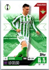 Fotbalová kartička 2024-25 Topps Match Attax EXTRA UEFA Club Competitions Squad Update 20.  Giovani Lo Celso (Real Betis Balompié)