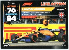 2022 Topps Formule 1Turbo Attax F1 Live Action 2021 186 Lando Norris (McLaren)