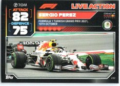 2022 Topps Formule 1Turbo Attax F1 Live Action 2021 232 Sergio Perez (Red Bull Racing)
