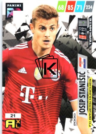fotbalová kartička Panini Adrenalyn XL FIFA 365 2022 RS 21 Josip Stansic FC Bayern Munchen