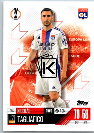 fotbalová kartička 2024-25 Topps Match Attax UEFA Club Competitions 355 Nicolas Tagliafico (Olympique Lyonnais)