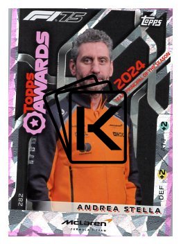 2025 Topps Turbo Attax F1  McLaren Topps Awards  282 Andrea Stella-Paralel Pink
