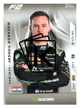 2025 Topps Turbo Attax F1 Aix Racing F2 Teams HP 197 Joshua Dürksen