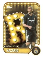 fotbalová kartička 2025-26 Topps Team set Real Madrid CF Name in Lights 29 Ronaldo Nazario