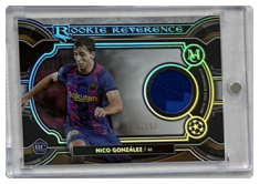 relic karta Topps Museum Collection Rookie Reverence Nico González FC Barcelona Relic