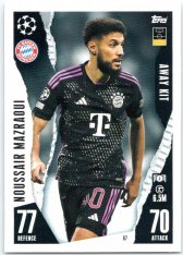 2023-24 Topps Match Attax EXTRA UEFA Club Competition Away Kit 87 Noussair Mazraoui​ (FC Bayern München)