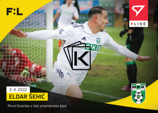 fotbalová kartička SportZoo 2021-22 Live L-113 Eldar Šehic MFK Karviná