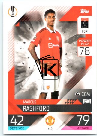 Fotbalová kartička 2022-23 Topps Match Attax UCL 116 Marcus Rashford - Manchester United