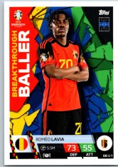 fotbalová karta Topps Match Attax EURO 2024 Breakthrough Baller BBU1 Romeo Lavia Belgium