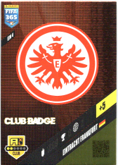 fotbalová karta Panini FIFA 365 2024 Adrenalyn XL EIN4  Klubové Logo  Eintracht Frankfurt