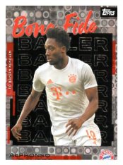 fotbalová kartička 2025-26 Topps Team set FC Bayern Munchen Bona Fide Baller BB-4 Alphonso Davies Halo