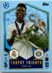fotbalová kartička 2024-25 Topps Match Attax UEFA Club Competitions Trophy Triumph 437 Vini Jr. (Real Madrid CF)