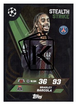 fotbalová kartička 2025-26 Topps Match Attax UCC 454 Bradley Barcola (Paris Saint-Germain)