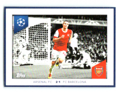 2020-21 Topps Champions League samolepka UCL Moments Robin van Persie Arsenal FC