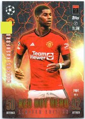 2023-24 Topps Match Attax EXTRA UEFA Club Competition Red Hot Hero Limited Edition RH4 Marcus Rashford (Manchester United)