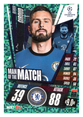 fotbalová kartička 2020-21 Topps Match Attax Champions League Extra Man of the Match MOTM2 Olivier Giroud Chelsea