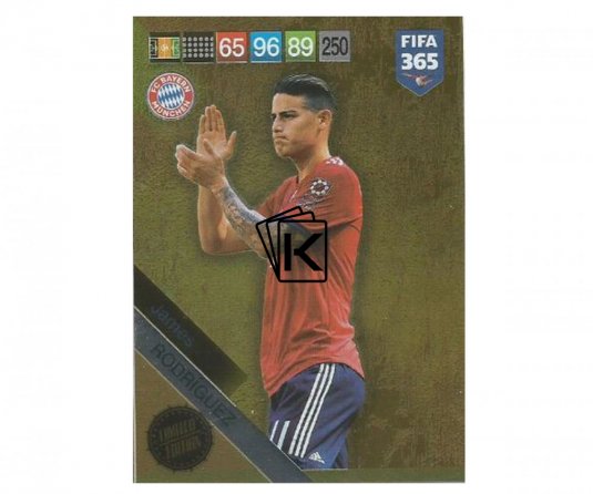 Fotbalová kartička Panini FIFA 365 – 2019 Limited Edition James Rodriguez FC Bayern Munchen