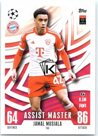 2023-24 Topps Match Attax EXTRA UEFA Club Competition Assist Master 145 Jamal Musiala (FC Bayern München)