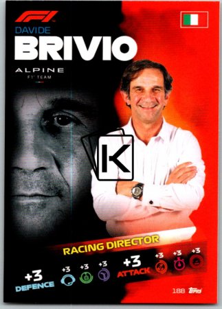 2021 Topps Formule 1 Turbo Attax Principal Card 188 Davide Brivio Alpine