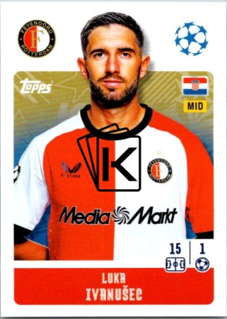 2024-25 Topps Champions League 217 Luka Ivanušec(Feyenoord)