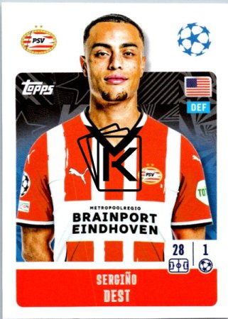 2024-25 Topps Champions League 300 Sergiño Dest (PSV Eindhoven)